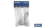 Set of 8 double hooks | Suitable for perforated tool panel | Material: zinc-plated steel - Cofan