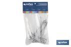 Lot de 8 crochets doubles | Conviennent pour panneau d'outils perforé | Matériau : acier zingué - Cofan