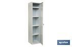 Cleaning cupboard | Multipurpose storage closet with 1 door and 4 shelves | Material: steel | Sizes: 180 x 40 x 40cm - Cofan