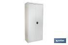 Multi-purpose cupboard | Accessory with 2 doors and 4 shelves | Material: steel | Sizes: 180 x 80 x 40cm - Cofan