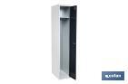 Initial single-door locker | Steel | Colour: grey | Size: 180 x 30 x 50cm - Cofan