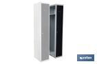 Additional single-door locker | Steel | Colour: grey | Size: 180 x 30 x 50cm - Cofan