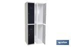 Initial 2-door locker | Steel | Colour: grey | Size: 180 x 30 x 50cm - Cofan