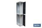 Additional 2-door locker | Steel | Colour: grey | Size: 180 x 30 x 50cm - Cofan