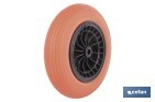 RUEDA PARA CARRETILLA DE OBRA CON RODAMIENTO | FABRICADA CON LLANTA DE ABS IMPINCHABLE | PARA PESOS DE HASTA 120 KG