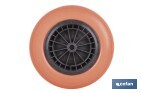Rueda para carretilla de obra con rodamiento | Fabricada con llanta de ABS impinchable | Para pesos de hasta 120 kg - Cofan