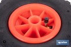 Rueda para carretilla de almacén | Sin rodamiento | Fabricada con llanta de ABS neumática - Cofan