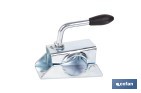 ABRAZADERA DE ACERO GALVANIZADO PARA RUEDA JOCKEY DE REMOLQUE CON DE EJE 48 MM