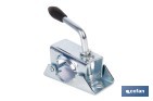 Abrazadera de acero galvanizado para rueda Jockey de remolque con de eje 48 mm - Cofan