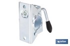 Abrazadera de acero galvanizado para rueda Jockey de remolque con de eje 48 mm - Cofan