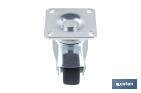 Rueda de goma gris con placa giratoria | Diámetros desde 30 mm hasta 40 mm | Para pesos desde 25 kg hasta 32 kg - Cofan