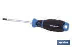 Destornillador Phillips DIN ISO 8764-1 modelo Gripforce | Punta magnética y mango antideslizante | Disponible en diferentes tamaños - Cofan
