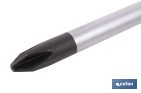 Destornillador Phillips DIN ISO 8764-1 modelo Gripforce | Punta magnética y mango antideslizante | Disponible en diferentes tamaños - Cofan