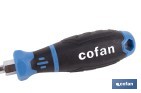 Destornillador Phillips con hexágono DIN ISO 8764-1 modelo Gripforce | Punta magnética y mango antideslizante | Disponible en diferentes tamaños - Cofan