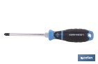 Destornillador Phillips con hexágono DIN ISO 8764-1 modelo Gripforce | Punta magnética y mango antideslizante | Disponible en diferentes tamaños - Cofan