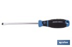 Destornillador plano DIN 5265 modelo Gripforce | Punta magnética y mango antideslizante | Disponible en diferentes tamaños - Cofan