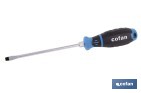 Destornillador plano con hexágono DIN 5265 modelo Gripforce | Punta magnética y mango antideslizante | Disponible en diferentes tamaños - Cofan