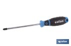 Destornillador Pozidriv modelo Gripforce | Punta magnética y mango antideslizante | Disponible en diferentes tamaños - Cofan