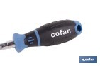 Destornillador flexible de vaso hexagonal hembra Gripforce | Punta magnética y mango antideslizante | Disponible en diferentes tamaños - Cofan