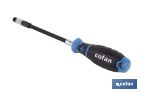 Destornillador flexible para puntas de 1/4" modelo Gripforce| Cambio rápido de puntas y mango antideslizante - Cofan