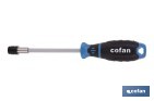 Destornillador rígido para puntas de 1/4" modelo Gripforce| Cambio rápido de puntas y mango antideslizante - Cofan