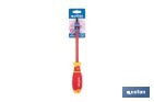 Destornillador plano aislado modelo Gripforce | Conforme a IEC 60900 y GS | Disponible en diferentes tamaños - Cofan