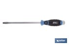 Destornillador plano de impacto Gripforce | Cabeza de golpeo y mango antideslizante | Disponible en diferentes tamaños - Cofan