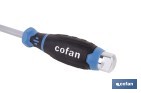 Destornillador Pozidrive de impacto Gripforce | Cabeza de golpeo y mango antideslizante | Disponible en diferentes tamaños - Cofan