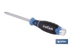 Destornillador Pozidrive de impacto Gripforce | Cabeza de golpeo y mango antideslizante | Disponible en diferentes tamaños - Cofan