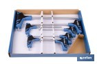 Set de 7 destornilladores hexagonales modelo Gripforce | Mango en T y doble punta | Puntas desde H2 hasta H8 - Cofan