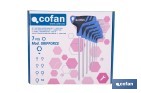 Set de 7 destornilladores Torx modelo Gripforce | Mango en T y doble punta | Puntas desde T10 hasta T40 - Cofan