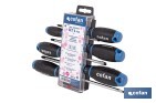 Display de 3 destornilladores planos + 3 destornilladores Phillips modelo GripForce - Cofan