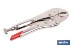 Vice grips with curved jaws | With wire cutter | Available in various lengths: from 4" to 10" - Cofan