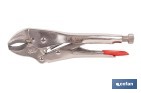 Vice grips with curved jaws | With wire cutter | Available in various lengths: from 4" to 10" - Cofan