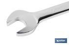 Combination spanner with reversible ratchet | Size from 8 to 32mm | Polished steel - Cofan
