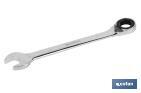 Combination spanner with reversible ratchet | Size from 8 to 32mm | Polished steel - Cofan