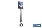 Combination spanner with reversible ratchet | Size from 8 to 32mm | Polished steel - Cofan
