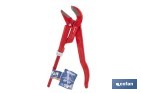 Swedish pattern pipe wrench | 45° opening | Available sizes from 1/2" to 2" outdoor | For pipes | Adjustable wrench - Cofan