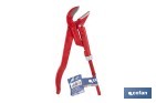 Swedish pattern pipe wrench | 45° opening | Available sizes from 1/2" to 2" outdoor | For pipes | Adjustable wrench - Cofan