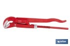Swedish pattern pipe wrench | 45° opening | Available sizes from 1/2" to 2" outdoor | For pipes | Adjustable wrench - Cofan
