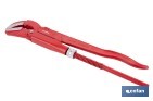 Swedish pattern pipe wrench | 45° opening | Available sizes from 1/2" to 2" outdoor | For pipes | Adjustable wrench - Cofan