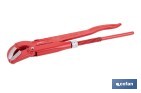 Swedish pattern pipe wrench | 45° opening | Available sizes from 1/2" to 2" outdoor | For pipes | Adjustable wrench - Cofan