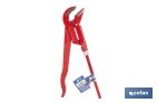 Swedish pattern pipe wrench | 45° opening | Available sizes from 1/2" to 2" outdoor | For pipes | Adjustable wrench - Cofan