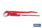Swedish pattern pipe wrench | 45° opening | Available sizes from 1/2" to 2" outdoor | For pipes | Adjustable wrench - Cofan