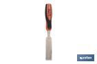 Bevel edge chisel with bi-material handle | Resharpened chromed blade | Available sizes from 6 to 35mm - Cofan