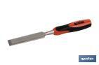 Bevel edge chisel with bi-material handle | Resharpened chromed blade | Available sizes from 6 to 35mm - Cofan