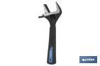 Llave ajustable reversible de gran apertura | Con moleta central. Mango fabricado en goma de gran confort | Medidas 8" (200 mm) - Cofan