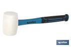 White rubber mallet | Available in three different weights | Rubber head - Cofan