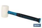 White rubber mallet | Available in three different weights | Rubber head - Cofan