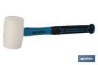 White rubber mallet | Available in three different weights | Rubber head - Cofan